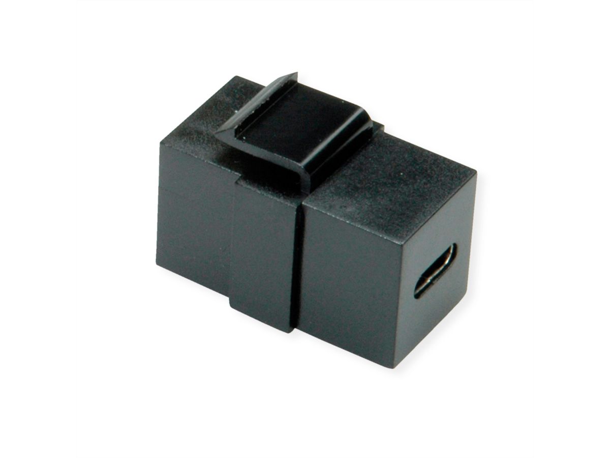 VALUE USB Type C Keystone Module, 1pc/set, black
