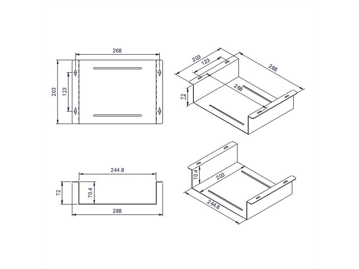 ROLINE Underdesk Mount for KVM/NUC/Mini PC / Thin Clients