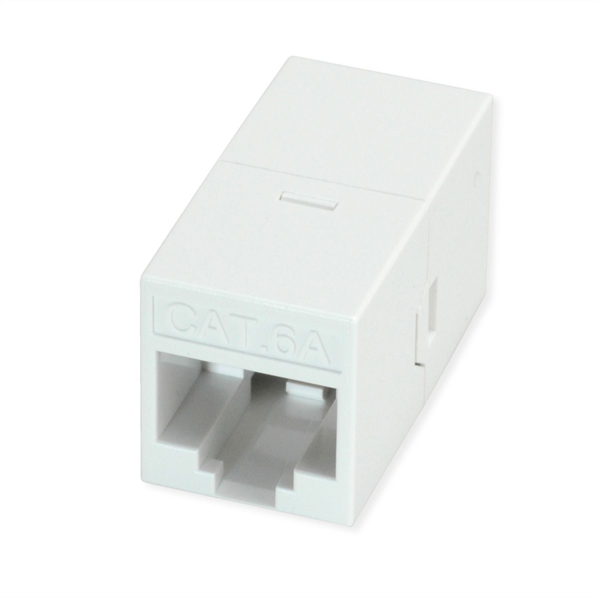 ROLINE RJ-45 Mini Inline Coupler, Cat.6A (Class EA), unshielded, white