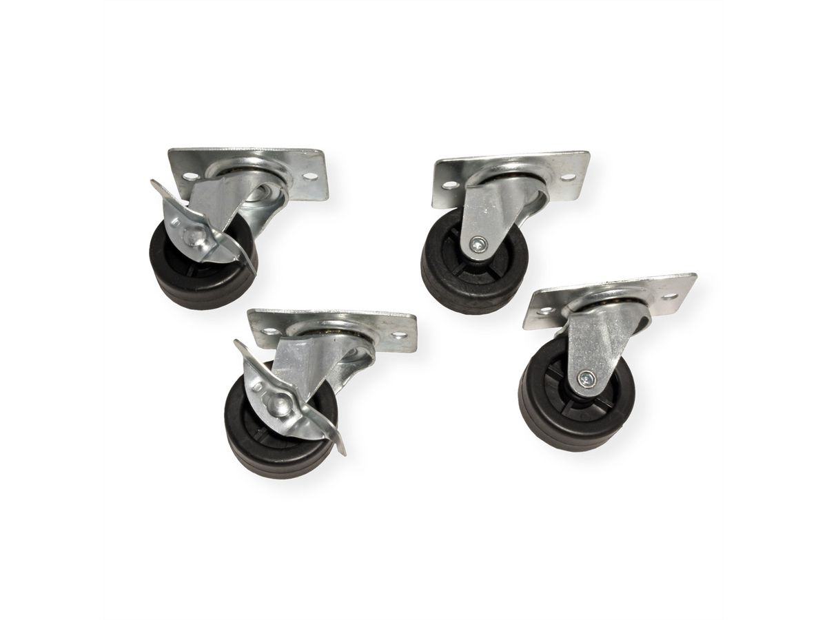 ROLINE Swivel castors for wall housing Basic Plus, 80kg