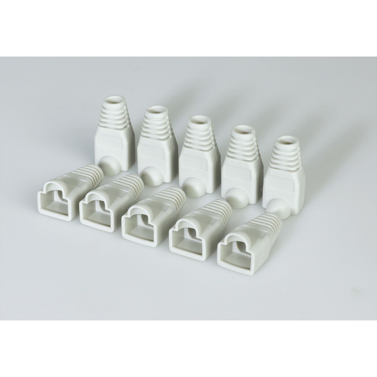 ROLINE Kink protection hood for RJ-45, grey, 10 pcs.