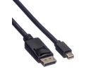 ROLINE GREEN DisplayPort Cable, DP - Mini DP, TPE, M/M, black, 2 m