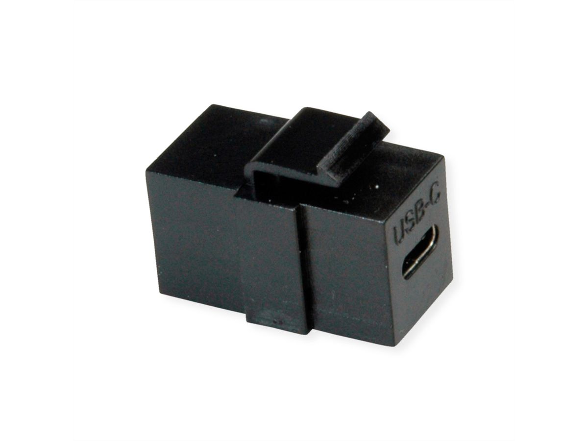 VALUE USB Type C Keystone Module, 1pc/set, black