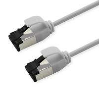 ROLINE S/FTP Patch Cord Cat. 8.1 (Class I), LSOH, Slim, PoE, white, 0.3 m