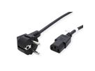 ROLINE GREEN Power Cable, straight IEC Connector, black, 3 m