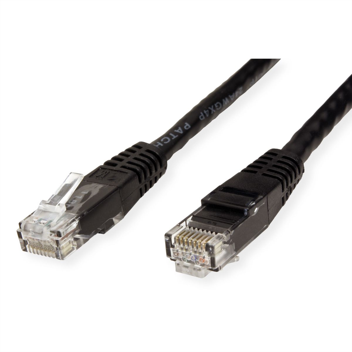 VALUE UTP Patch Cord, Cat.6 (Class E), black, 0.5 m