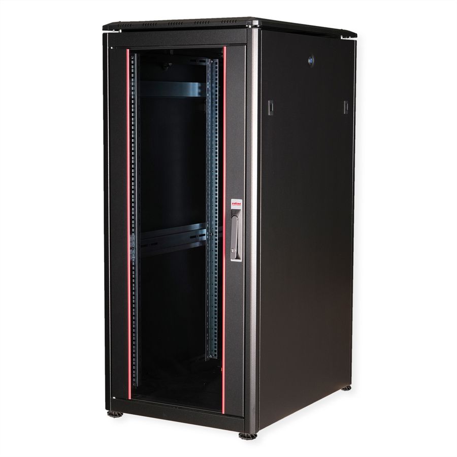 ROLINE 19-inch Network Cabinet Pro 26 U, 600x800 WxD Glass door black