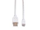 VALUE USB 2.0 Cable, A - Micro B, M/M, white, 1.8 m