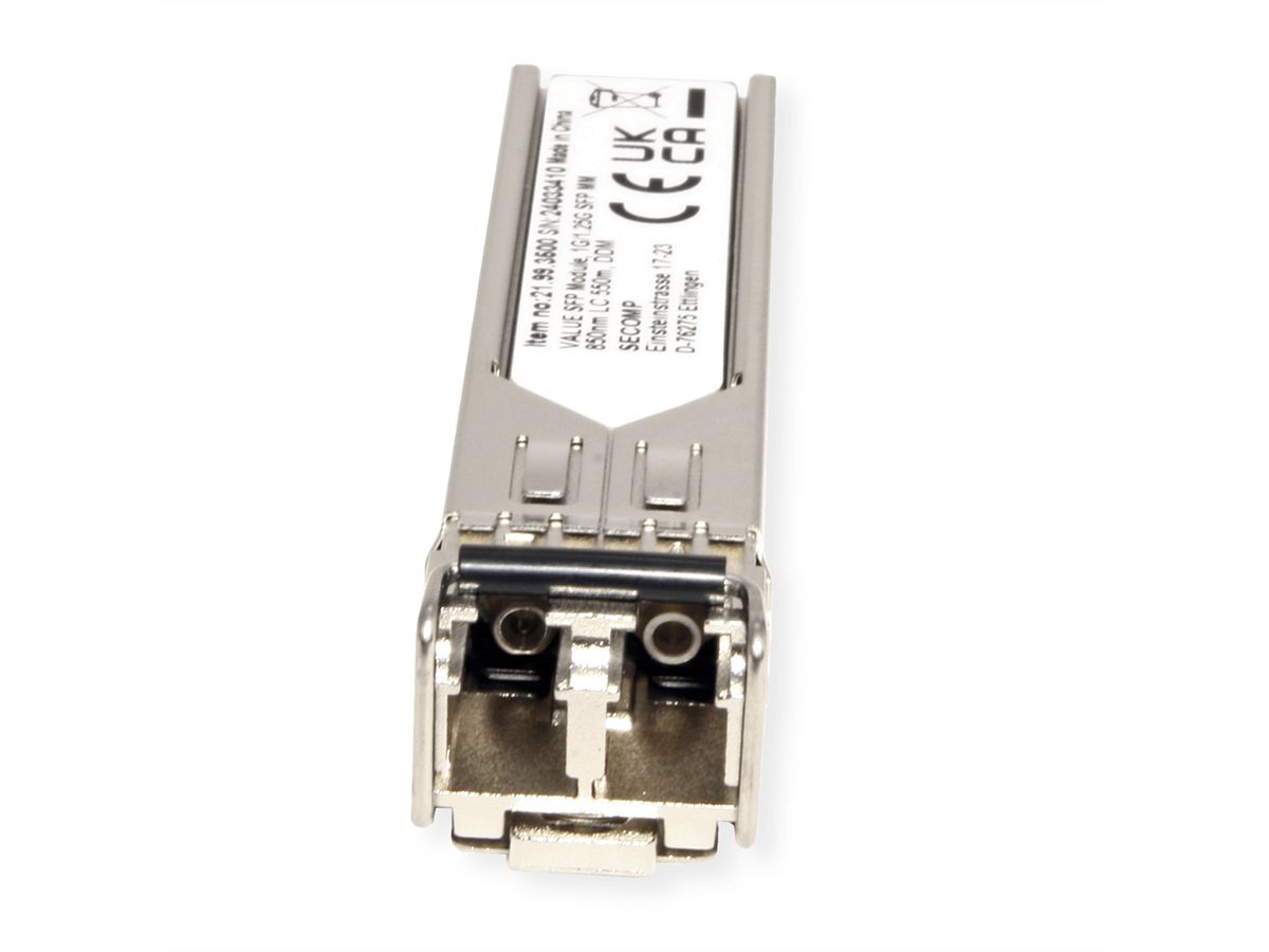 VALUE SFP Modul (Mini-GBIC) SX/LC, 1G/1.25G, Multimode, 850nm, max. 550m