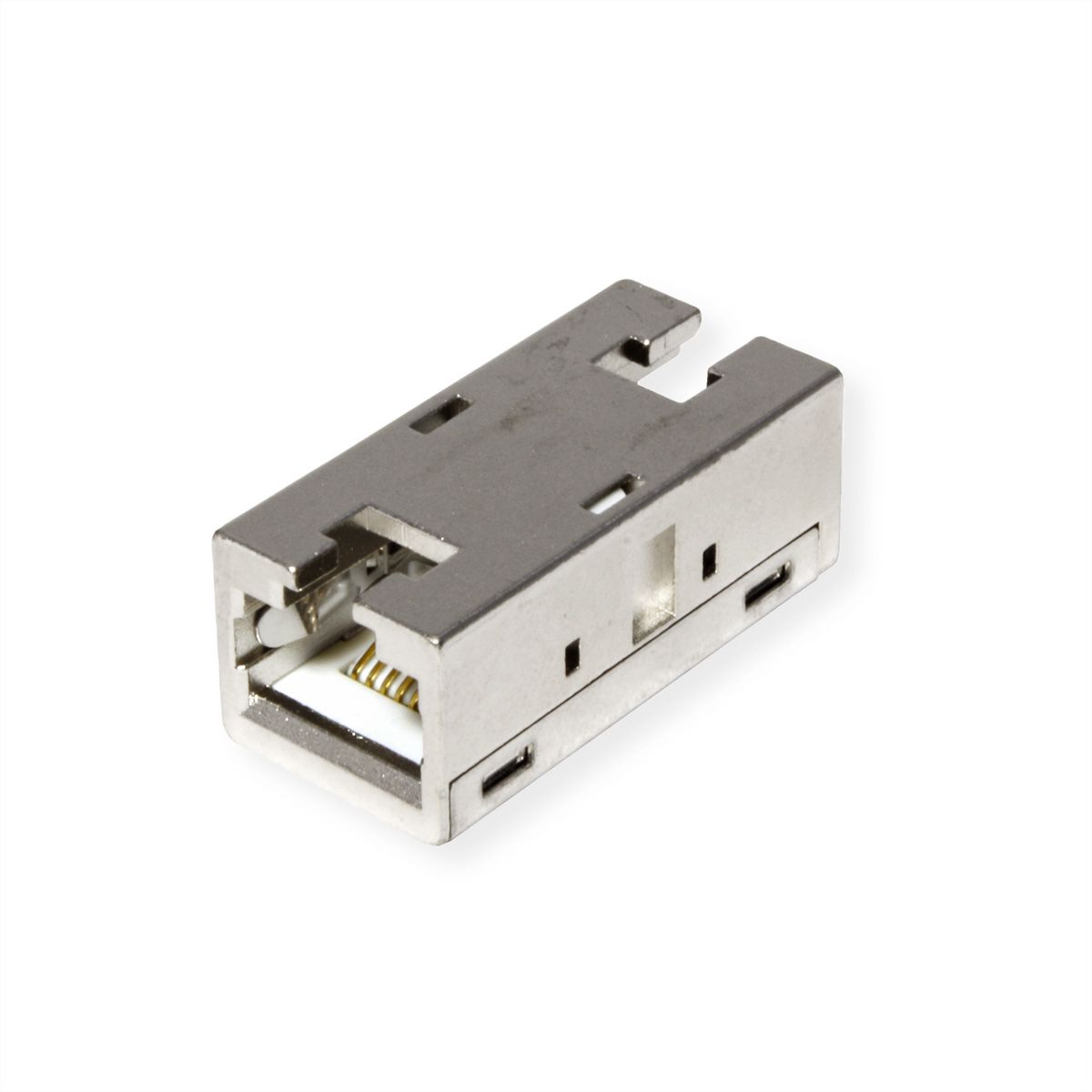 ROLINE RJ-45 Modular Coupler, Cat. 6A (Class EA), shielded, metal housing