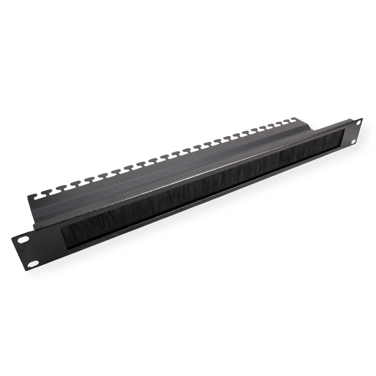 ROLINE 19-inch cable entry, with brush strip 1U black