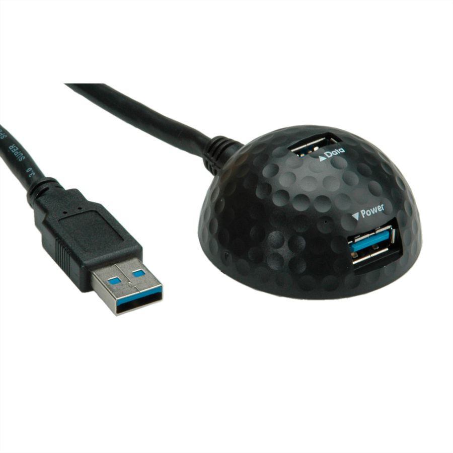 VALUE USB 3.2 Gen 1 "DOME" Cable, black, 1.5 m