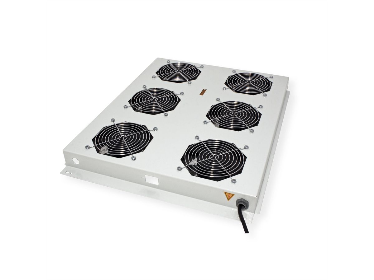ROLINE 19" roof fan unit with 6 fans, ON/OFF for server rack PRO series, grey