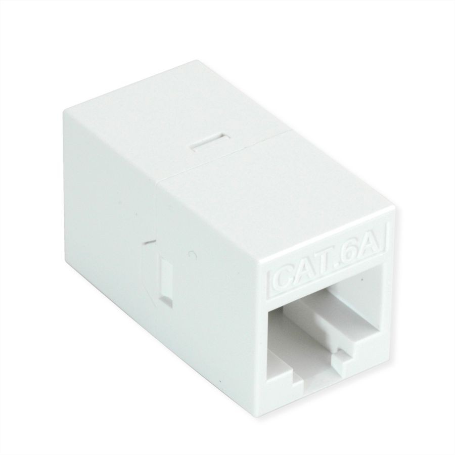 ROLINE RJ-45 Mini Inline Coupler, Cat.6A (Class EA), unshielded, white