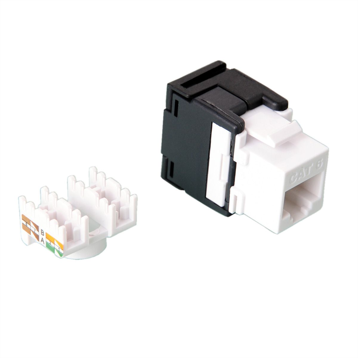 VALUE Keystone Jack, Cat.6 (Class E), RJ-45, UTP, 180°, tool-free