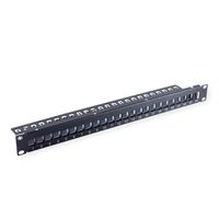 VALUE Keystone 19'' Module Frame, 24 ports, shielded, 1U, 1-piece-type, black