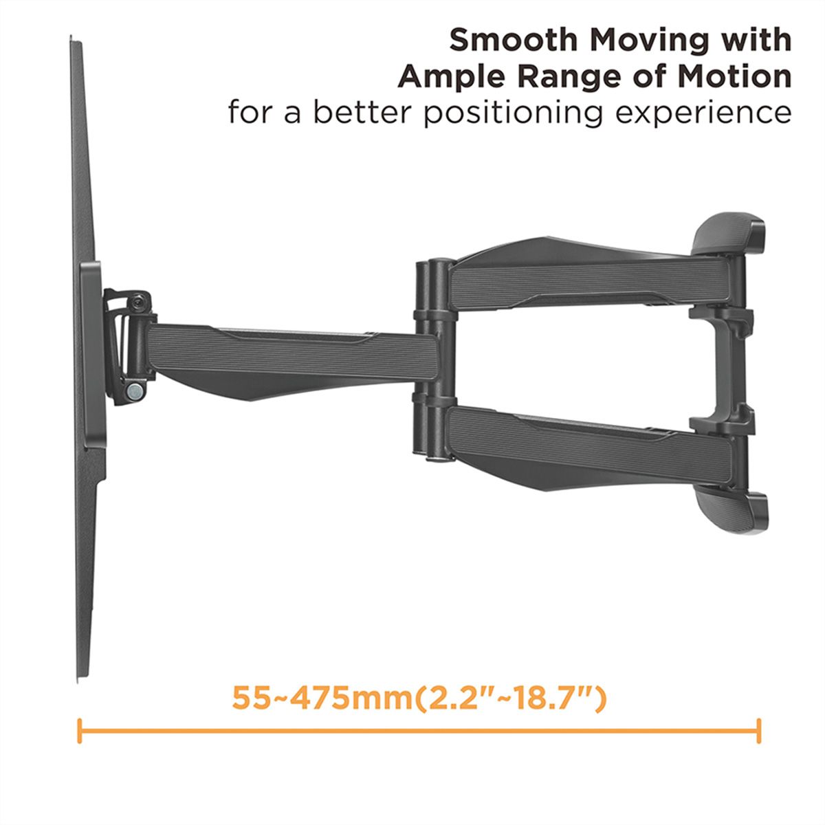 VALUE Solid Articulating Wall Mount TV Holder, 37–80 inch, max. 45 kg