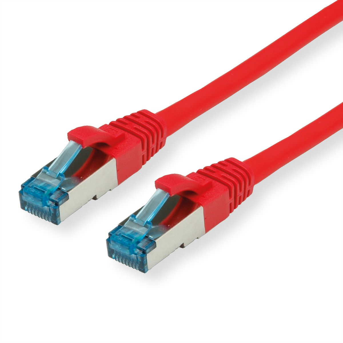 VALUE S/FTP Patch Cord Cat.6A (Class EA), red, 0.5 m - SECOMP International  AG