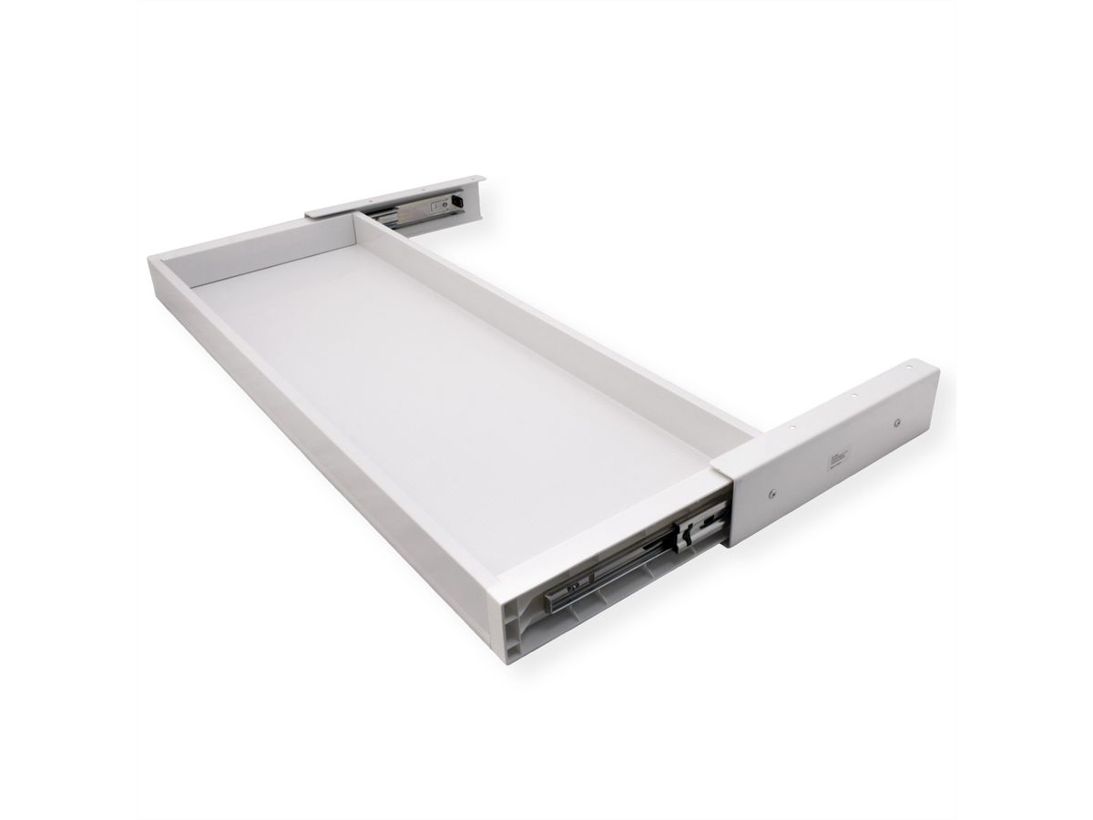 VALUE Ultra-Slim Underdesk Mount Storage Drawer, 758 mm width, white