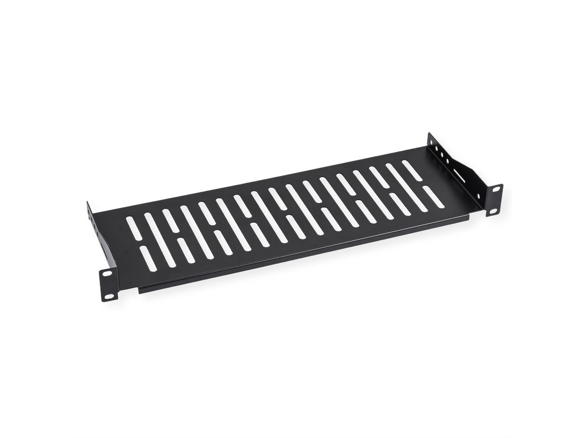 VALUE 19"-Fixed Shelf, 485 x 150mm, max. 10 kg, 1U, black