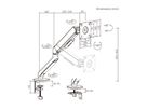STANDARD Monitor Arm , Mechanical Spring, < 10 kg, < 81,3 cm (32"), black