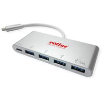 ROLINE USB 3.2 Gen 1 Hub, 4x USB A, 1x PD, Type C