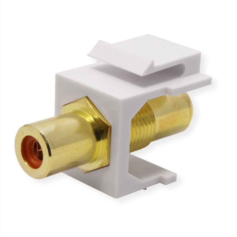 VALUE RCA Keystone Coupler, Plastic, red