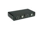 ROLINE Dual-Head 4K@60Hz HDMI KVM Switch, 2 PCs, DP/HDMI, Audio, with 2 Port USB 2.0 Hub