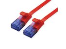 VALUE UTP Patch Cord, Cat.6A (Class EA), extra-flat, red, 0.5 m