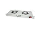 ROLINE 19-inch fan unit 2 fans, Thermostat grey