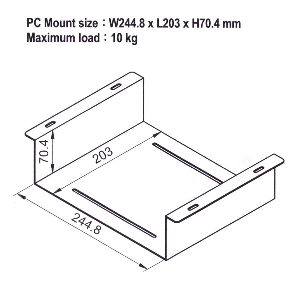 ROLINE Underdesk Mount for KVM/NUC/Mini PC / Thin Clients