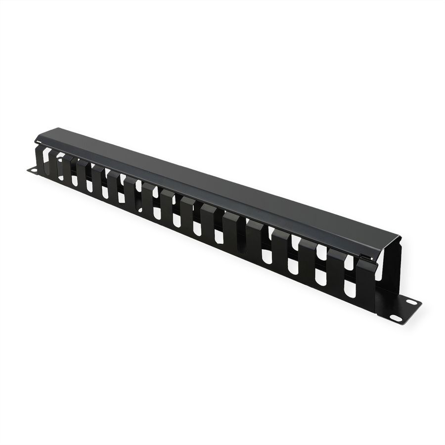 VALUE 19" Front Panel 1U with Patch channel 40 x 40 mm, black
