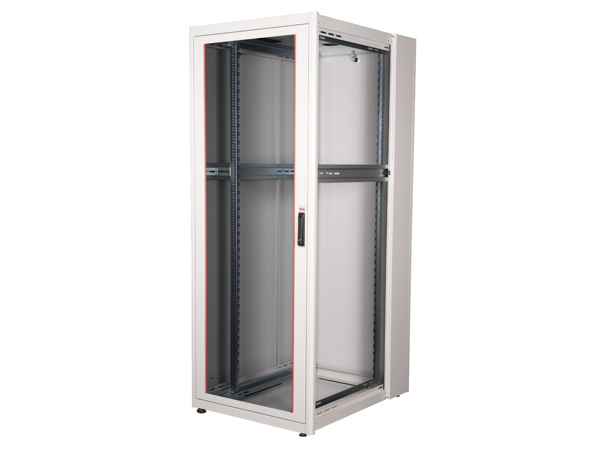 ROLINE 19-inch Network Cabinet Basic 42 U, 800x1000 WxD glass door grey