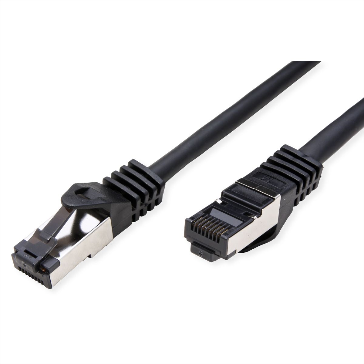 VALUE S/FTP Patch Cord Cat.8 (Class I), stranded, LSOH, PoE, black, 2 m