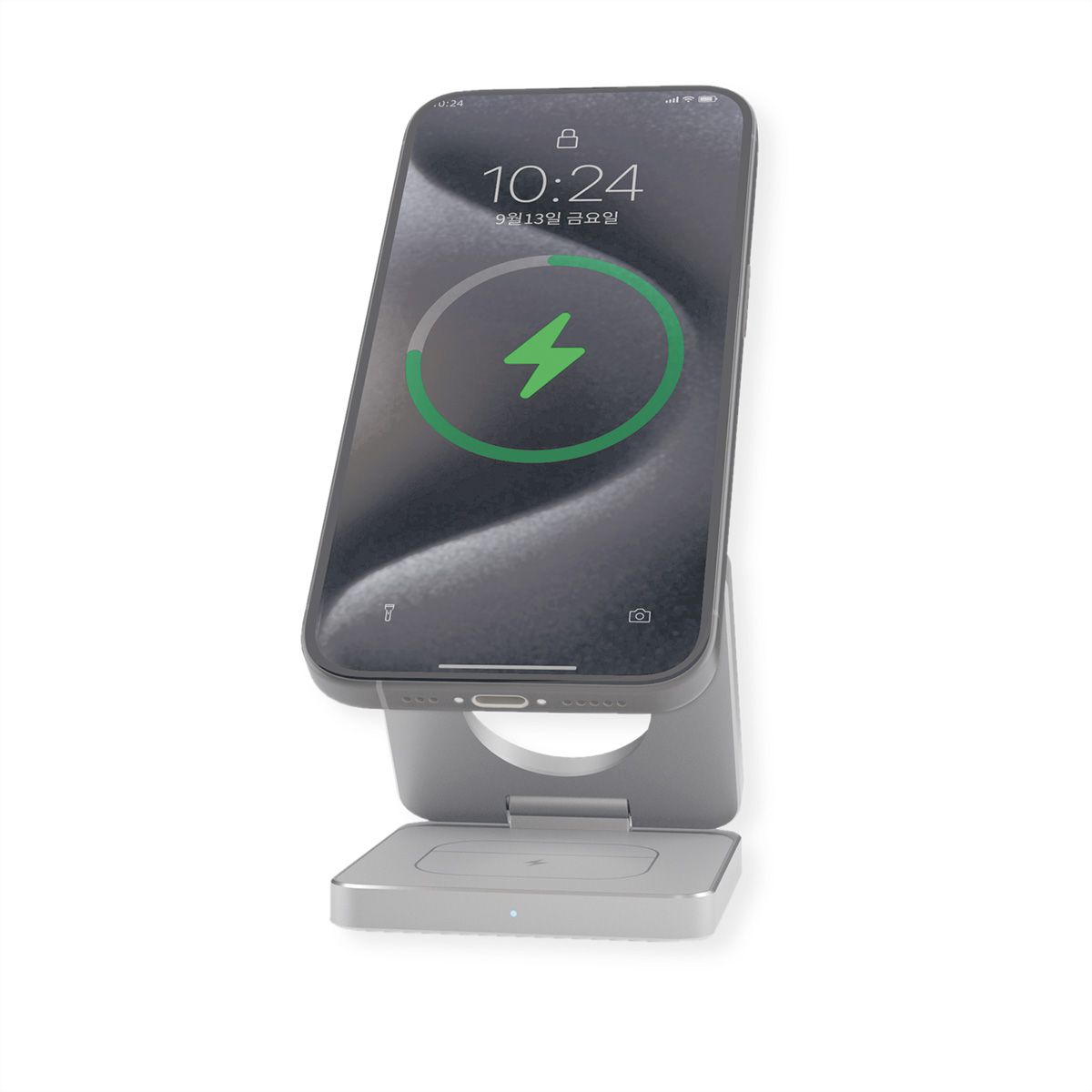 ROLINE 3-in-1 Wireless Foldable Charging Stand, for iPhone Devices
