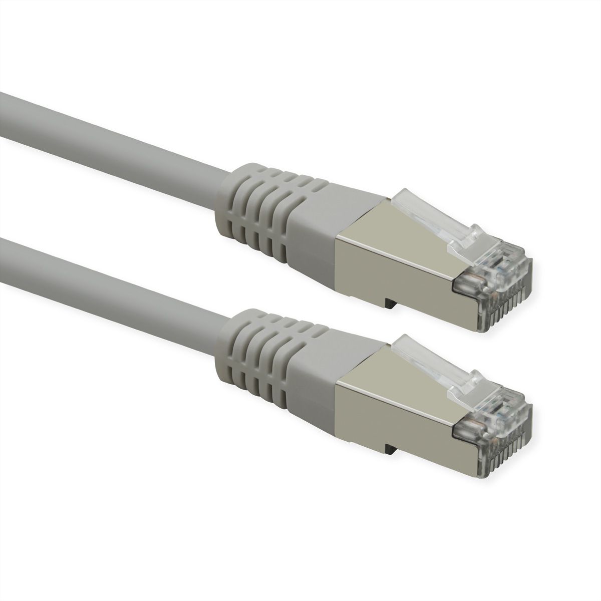 ROLINE S/FTP (PiMF) Patch Cord, Cat.6 (Class E), PoE, grey, 0.3 m