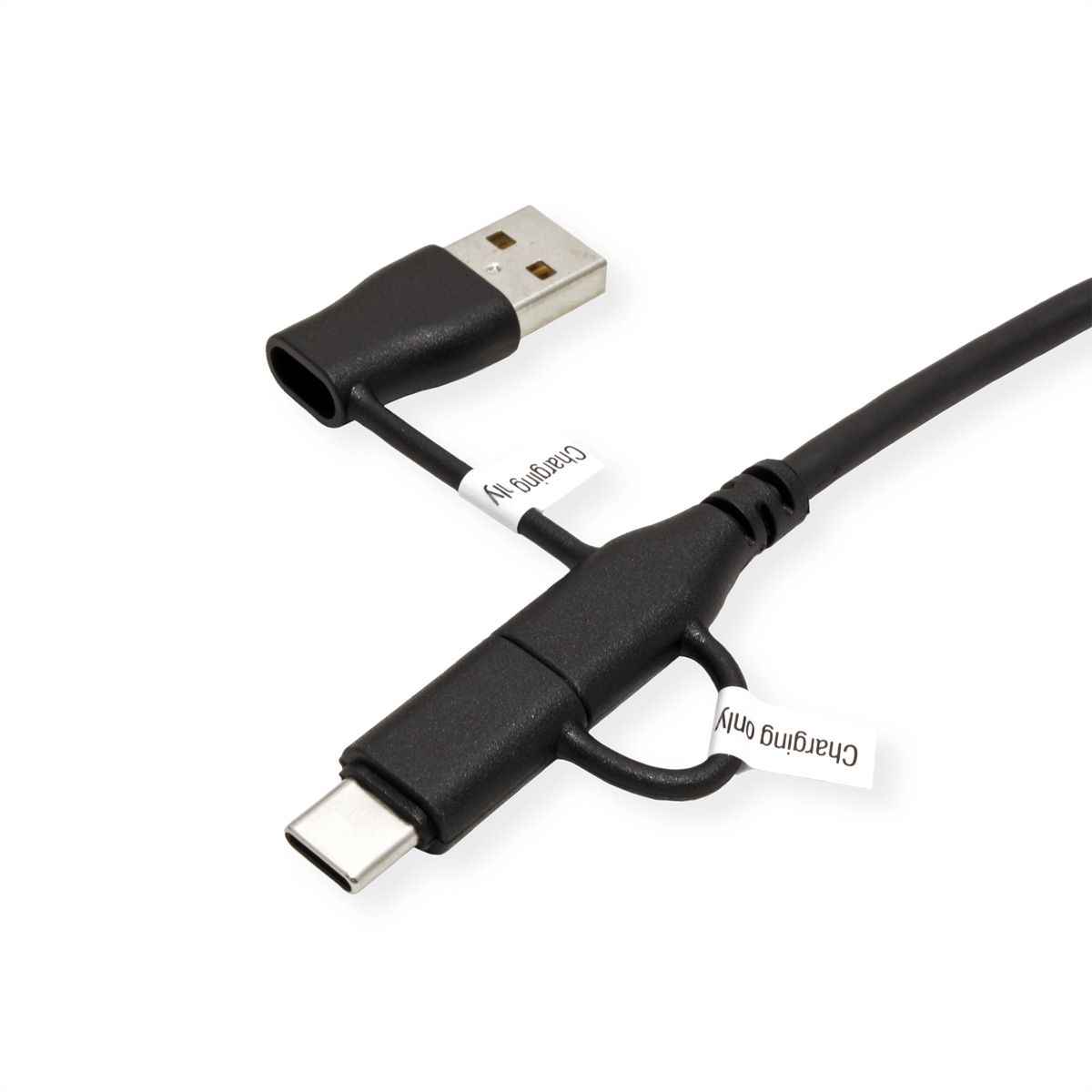 ROLINE USB 2.0 Cable, C-C, with A+C Data Lane Blockers, 1 m