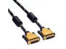 ROLINE GOLD Monitor Cable, DVI (24+1), Dual Link, M/M, 1 m
