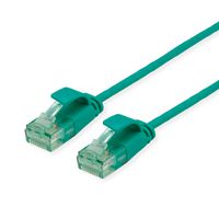 ROLINE RM UTP Data Center Patch Cord Cat.6A (Class EA), Slim, green, 0.15 m
