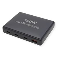 VALUE USB GaN Charger, 4 Ports, (3x USB-C, 1x USB-A), max. 100W