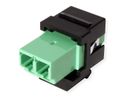 ROLINE Fiber Optic Keystone Jack, LC/LC Duplex, Singlemode, OS2, APC