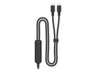 VALUE USB 2.0 Y-Splitter Charging Cable, 1x C to 2x C, max. 100W, black, 1.8 m