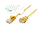 ROLINE GREEN UTP Data Center Patch Cord Cat.6A (Class EA), LSOH, Slim, yellow, 0.15 m