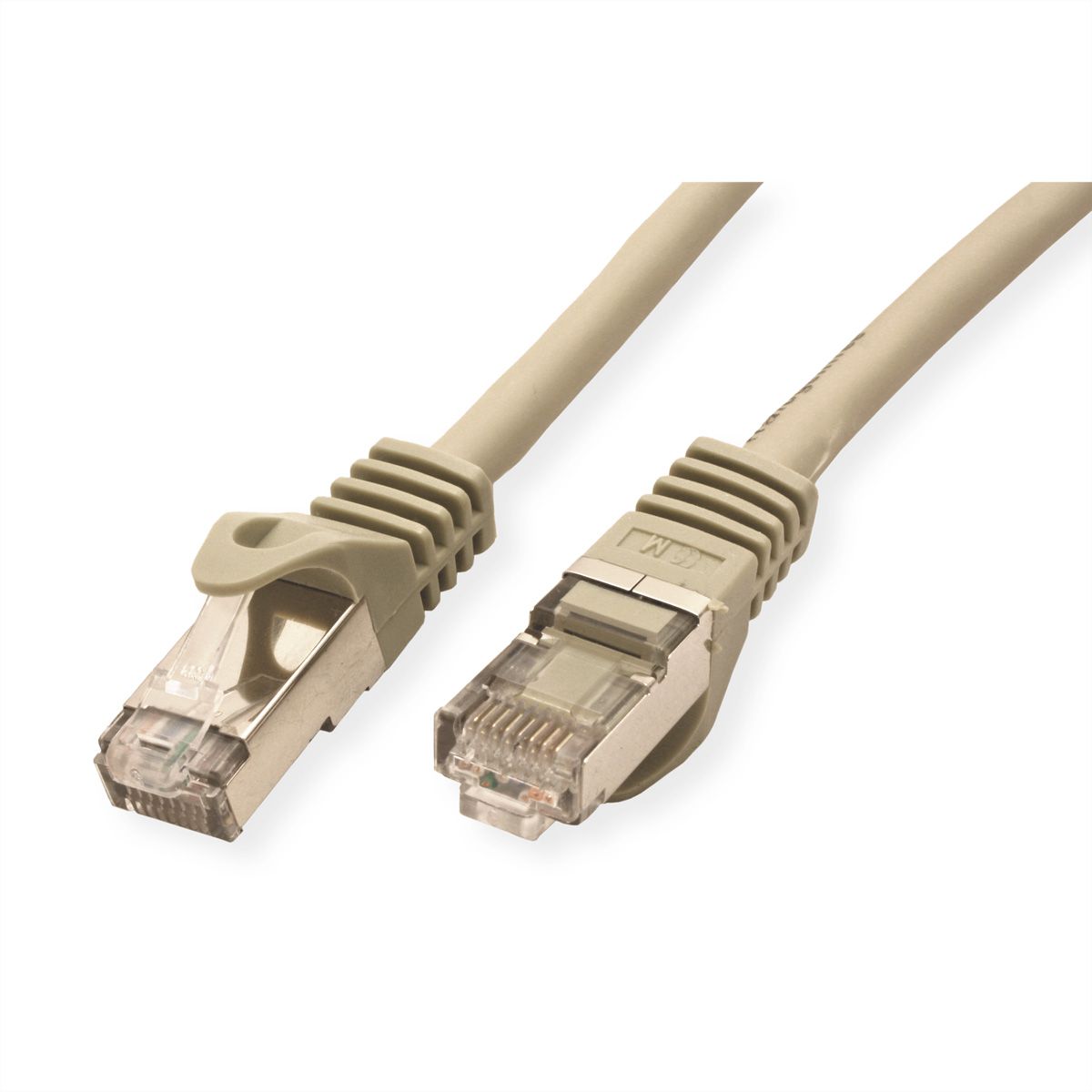 VALUE S/FTP Cable Cat.7, with RJ-45 connectors (500 MHz / Class EA), grey, 0.5 m