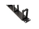 VALUE 19" 1U Cable Management Plate, C-Type, 5 Hooks, black