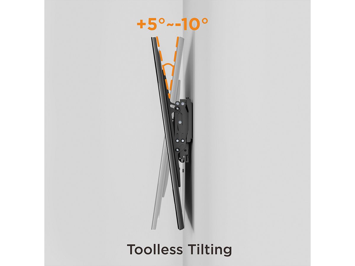 VALUE TV Wall Mount, tiltable, 37" - 80" (93,98 - 203,2 cm), < 75kg, VESA 600x400