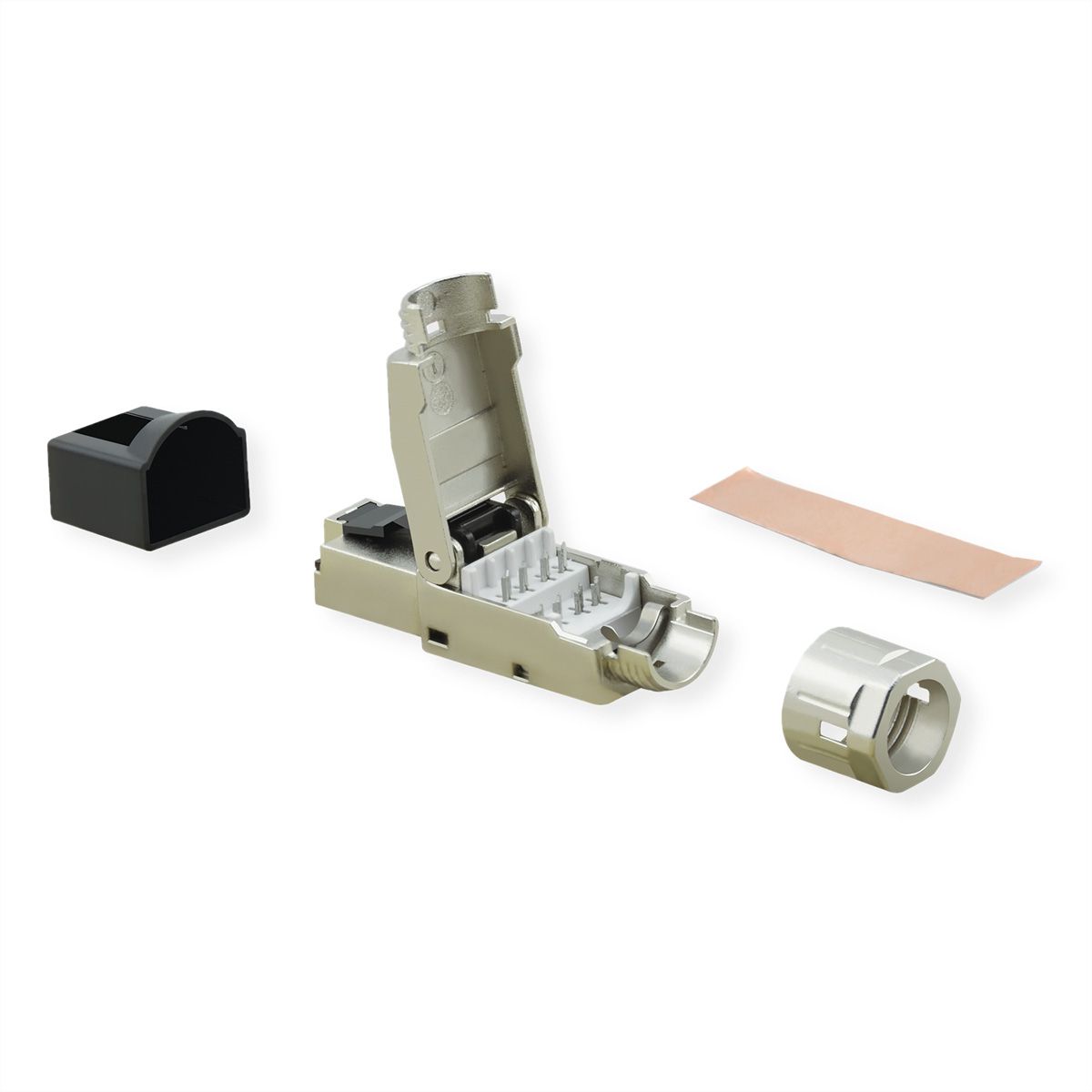 VALUE Cat.8 (Class I) Field Connector Plug RJ45, Tool-Free