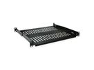 VALUE 19"-Fixed Shelf, 485 x 400mm, 1U, max. 25kg, black