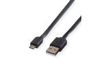 ROLINE USB 2.0 Cable, A - Micro B, M/M, black, 1 m