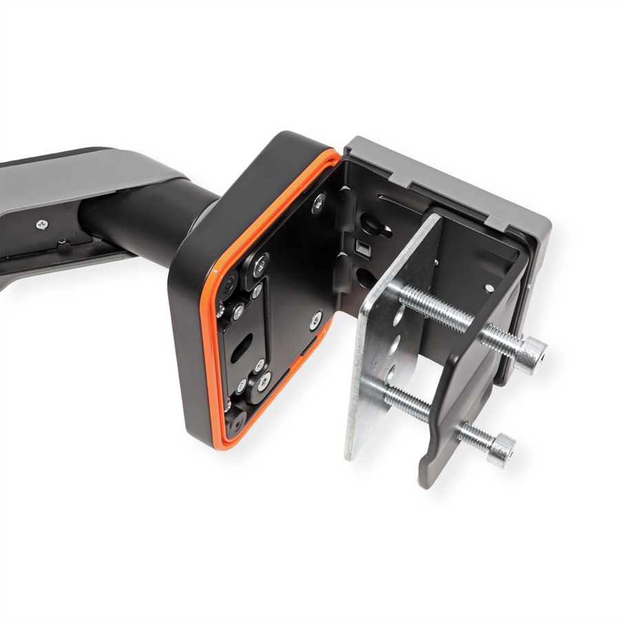 ROLINE Single LCD Monitor Stand, Gas Spring, Desk Clamp, 5 Joints, 17–49 inch, max. 20 kg